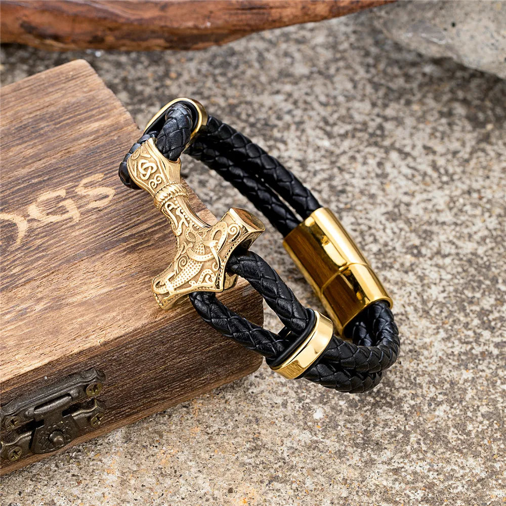 Unbreakable Hammer Leather Wristband