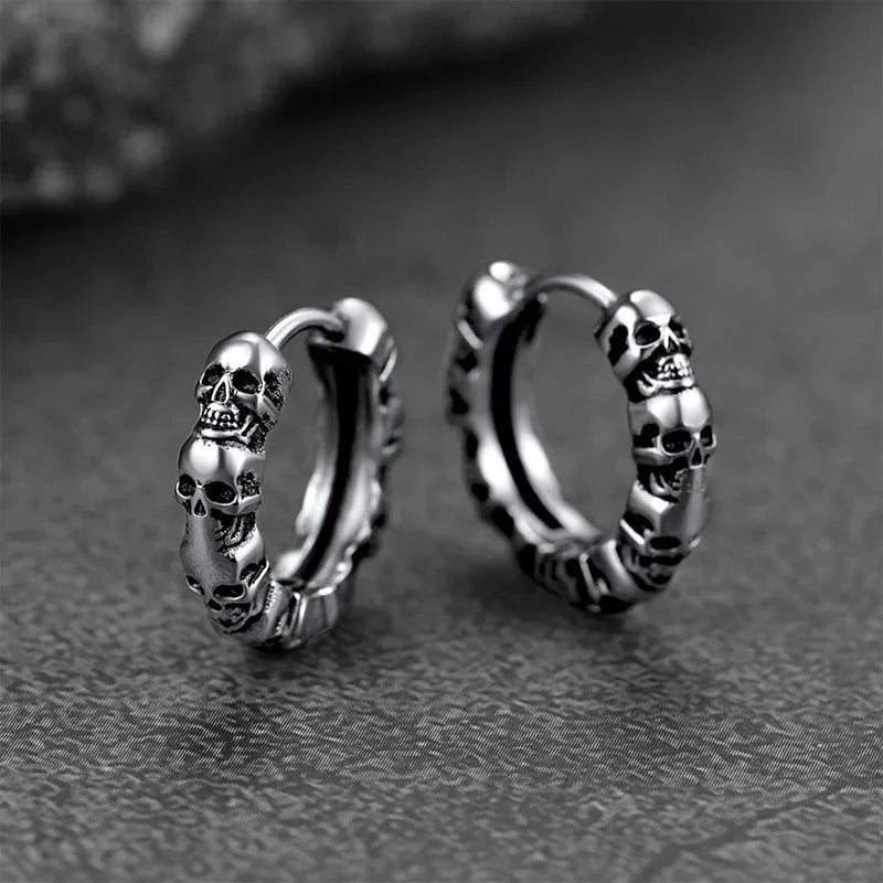 Memento Mori Hoop Earrings