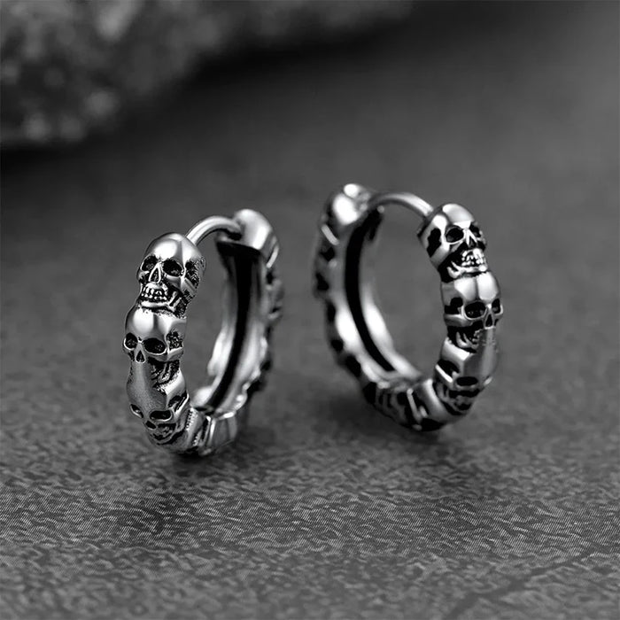 Memento Mori Hoop Earrings